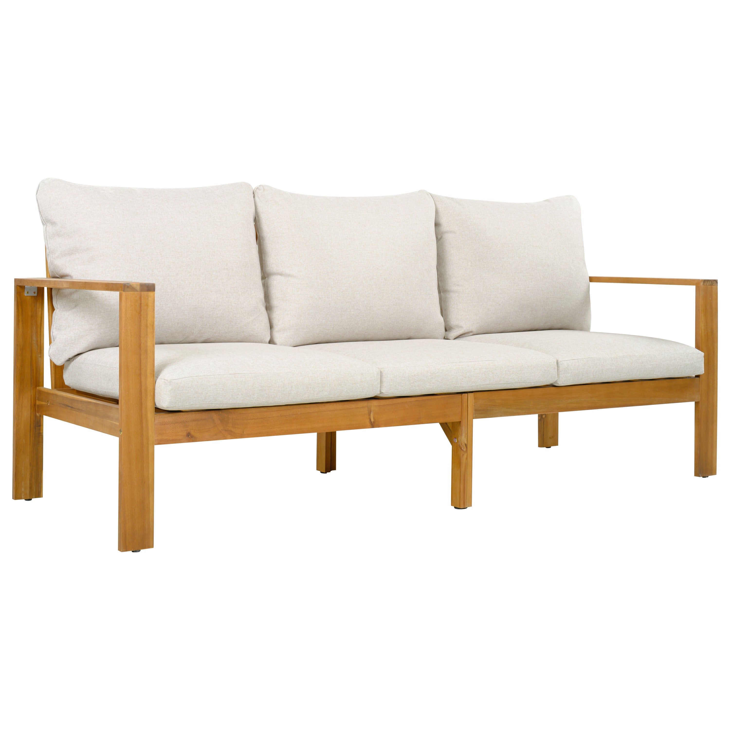 Pcs Outdoor Sectional Set Acacia Wood