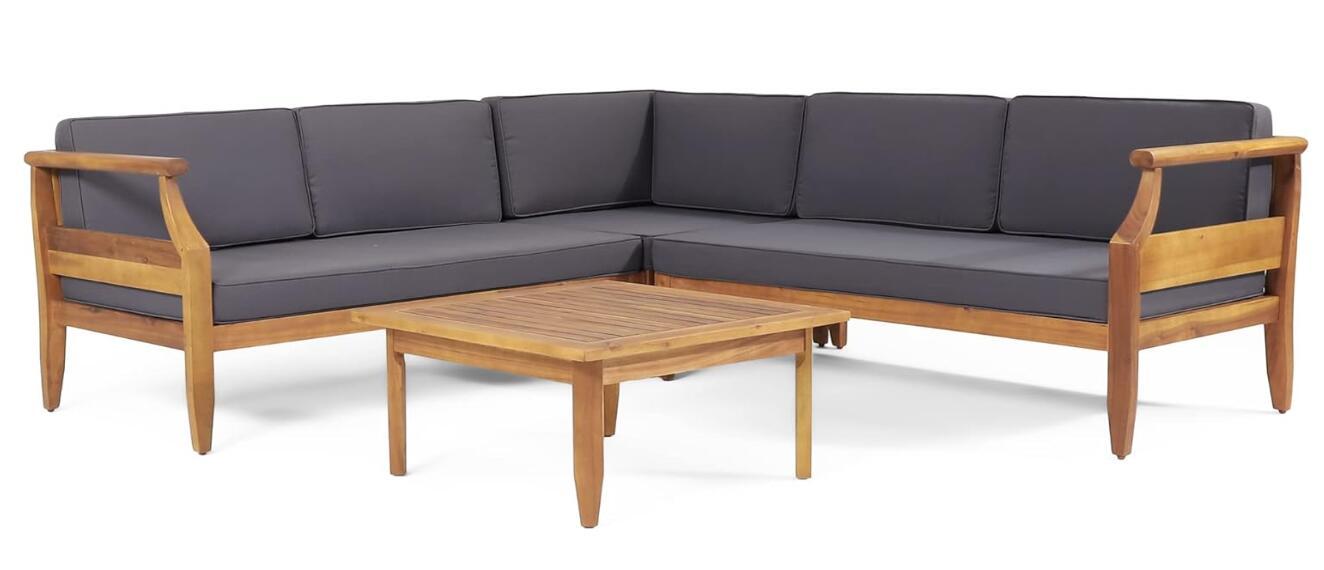 Aston Outdoor Sofa Set Patio Seating - Dark Gray