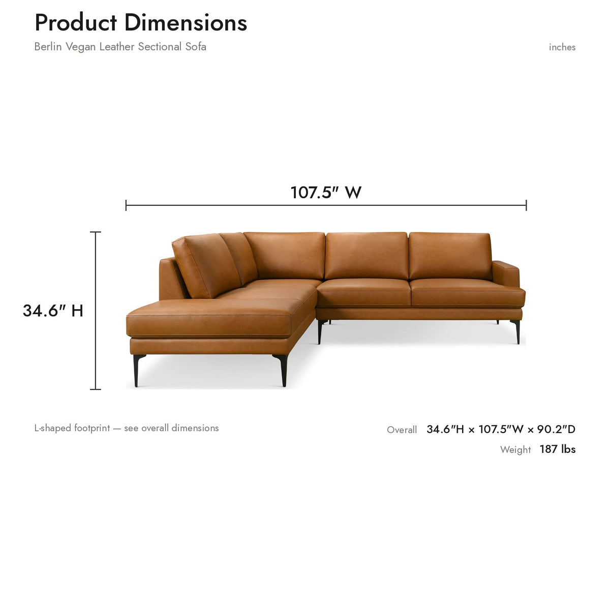 Product dimensions diagram
