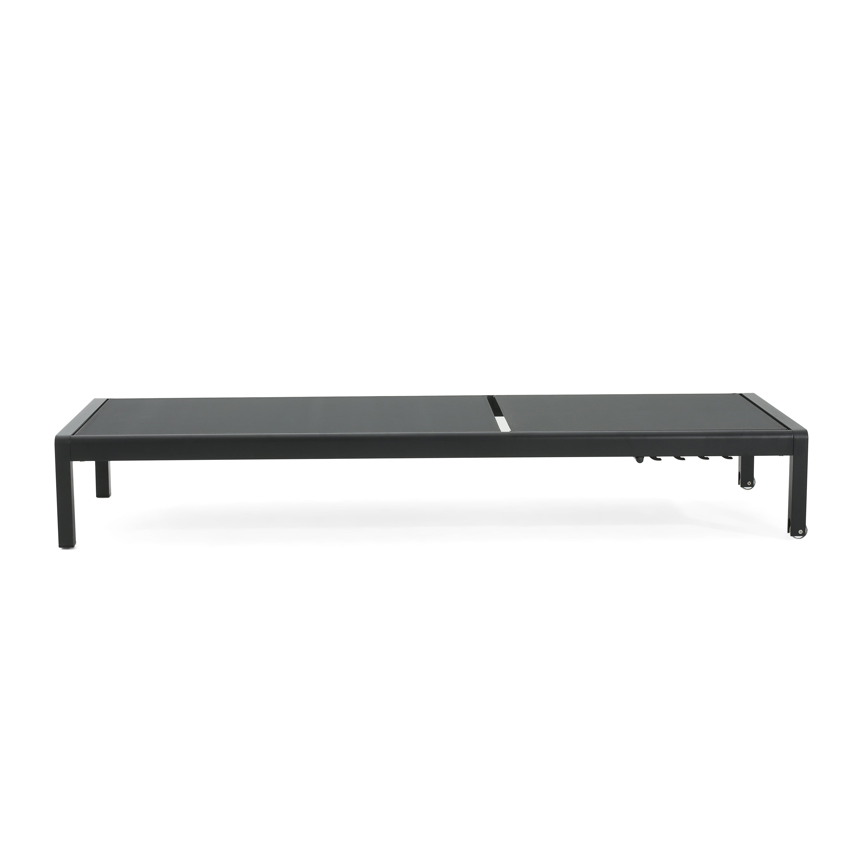 Chaise Outdoor Chaise Lounge Set Adjustable Back - Black