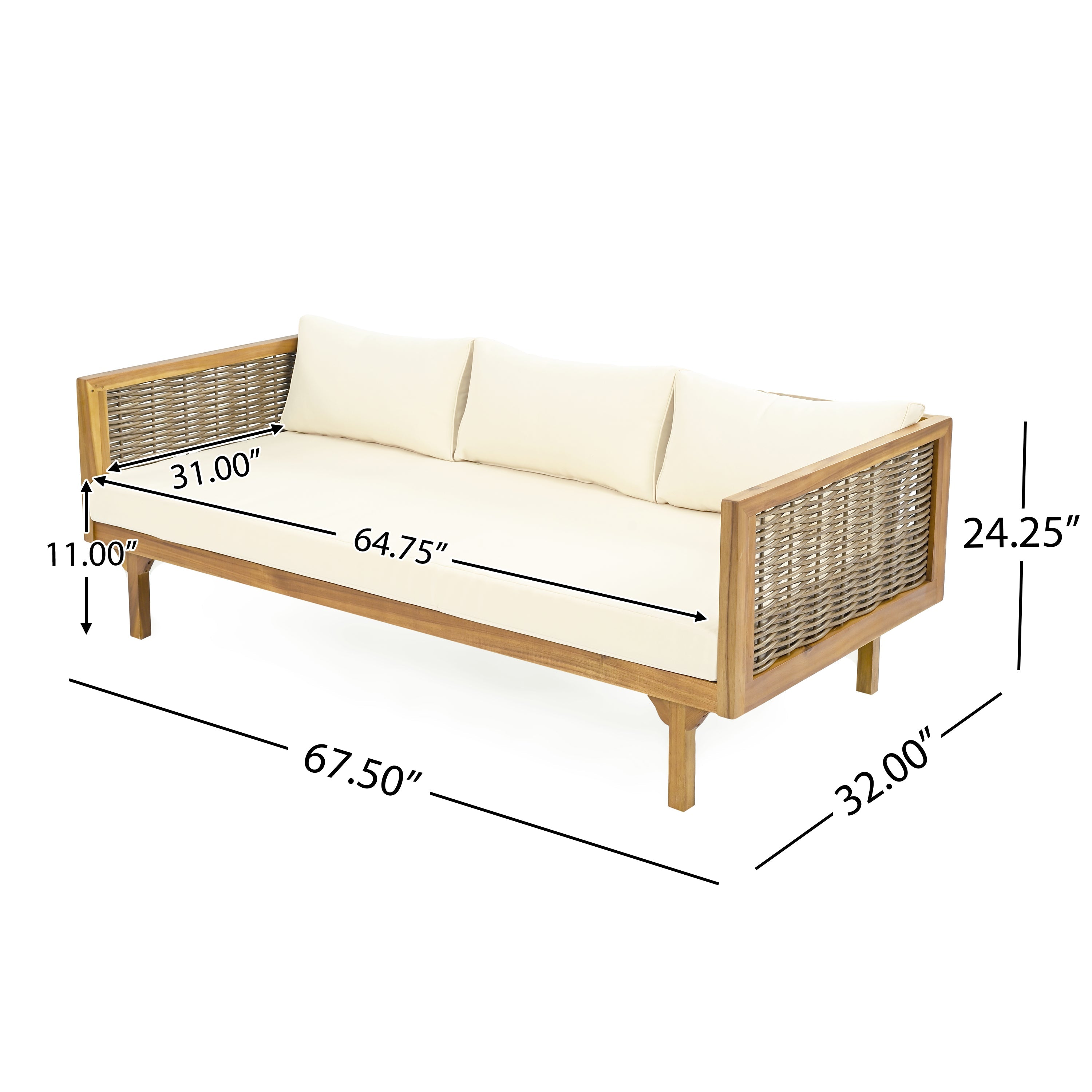 Outdoor Sectional Set Rattan Frame