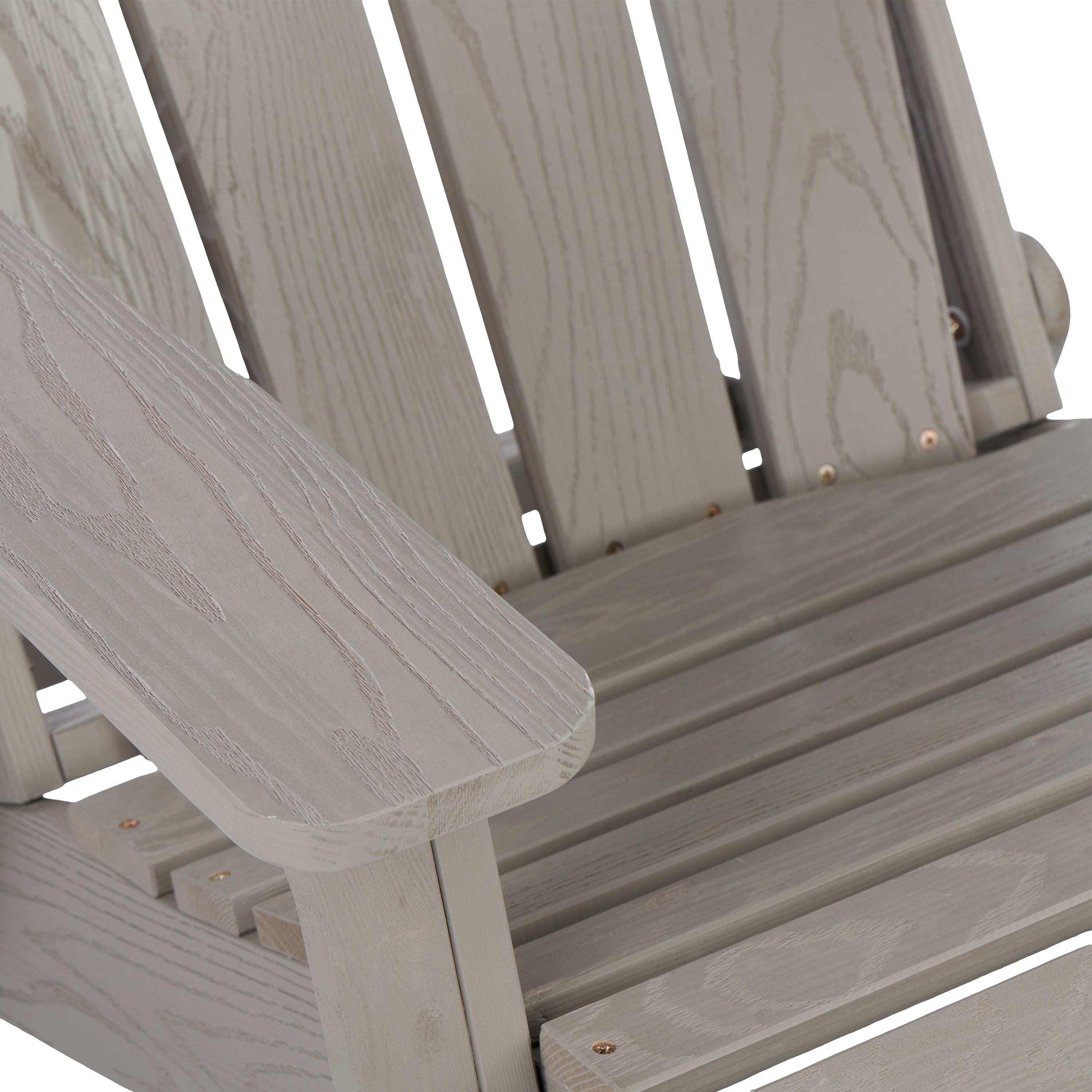 Oversize Outdoor Adirondack Chair Folding Design - Gray