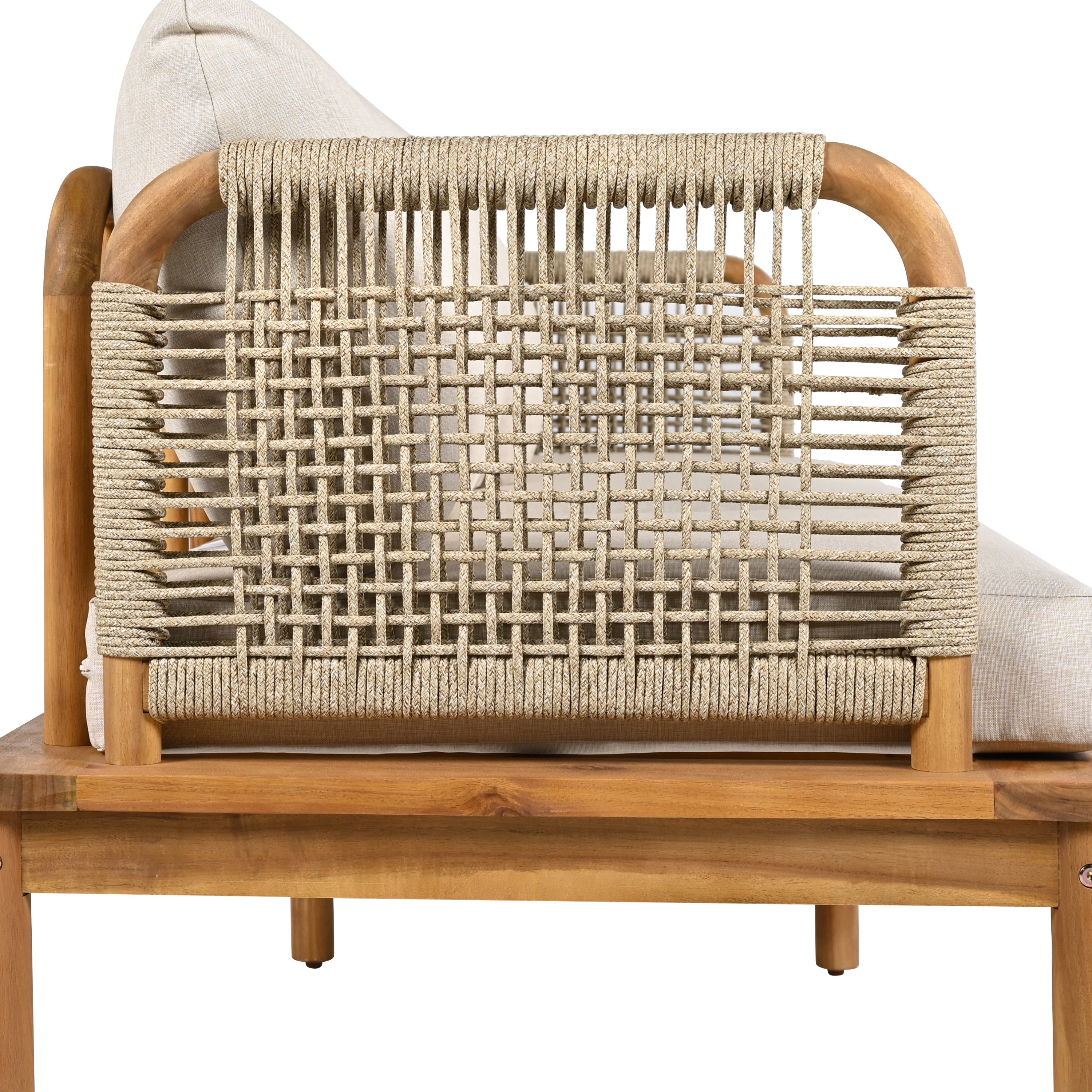 Outdoor Sofa Set Rope Detail