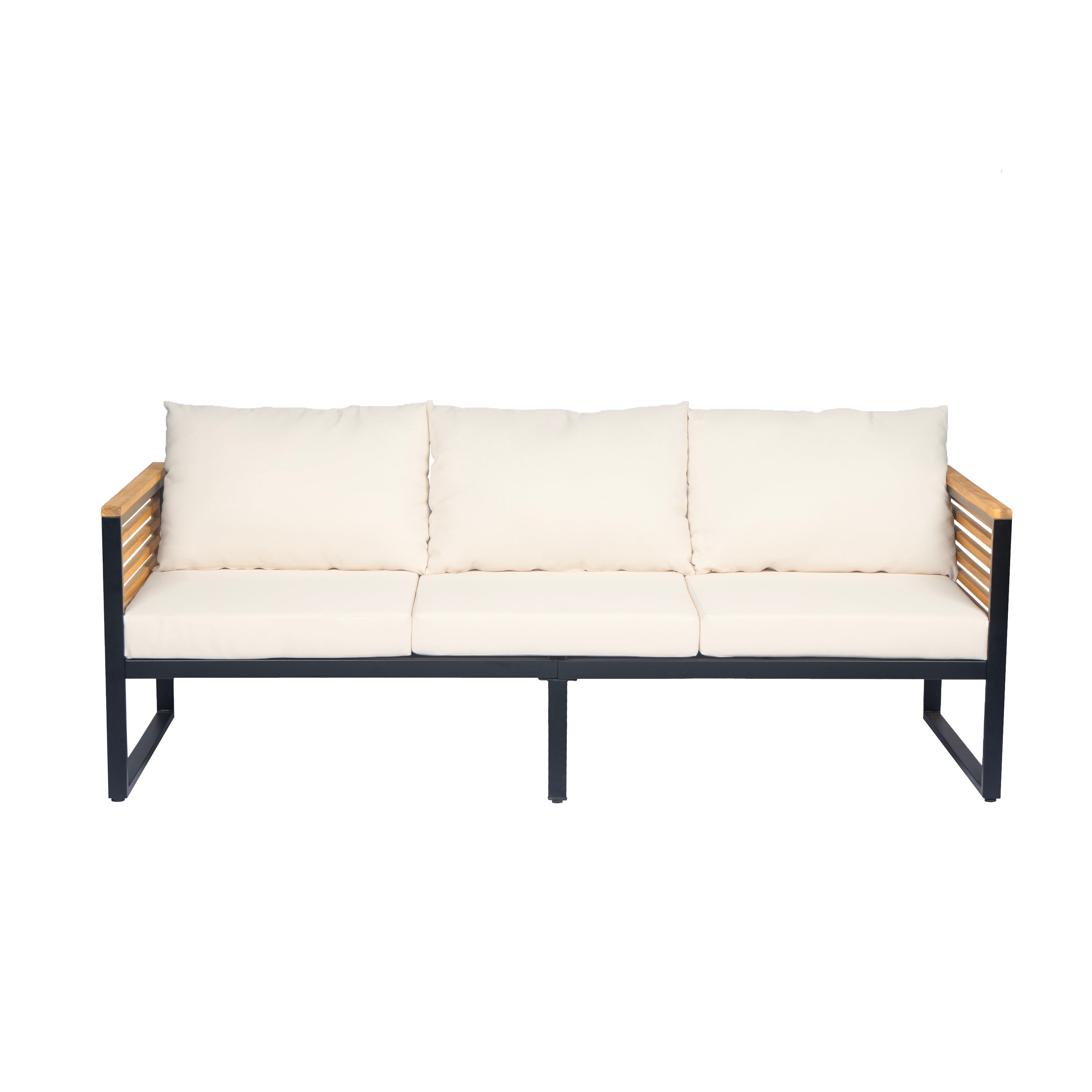 Outdoor Sofa Set Acacia Wood 3-Piece
