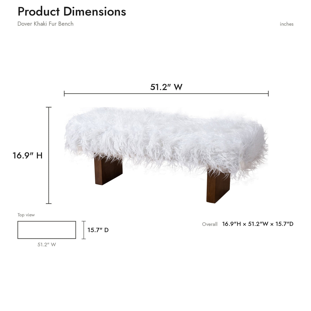 Product dimensions diagram