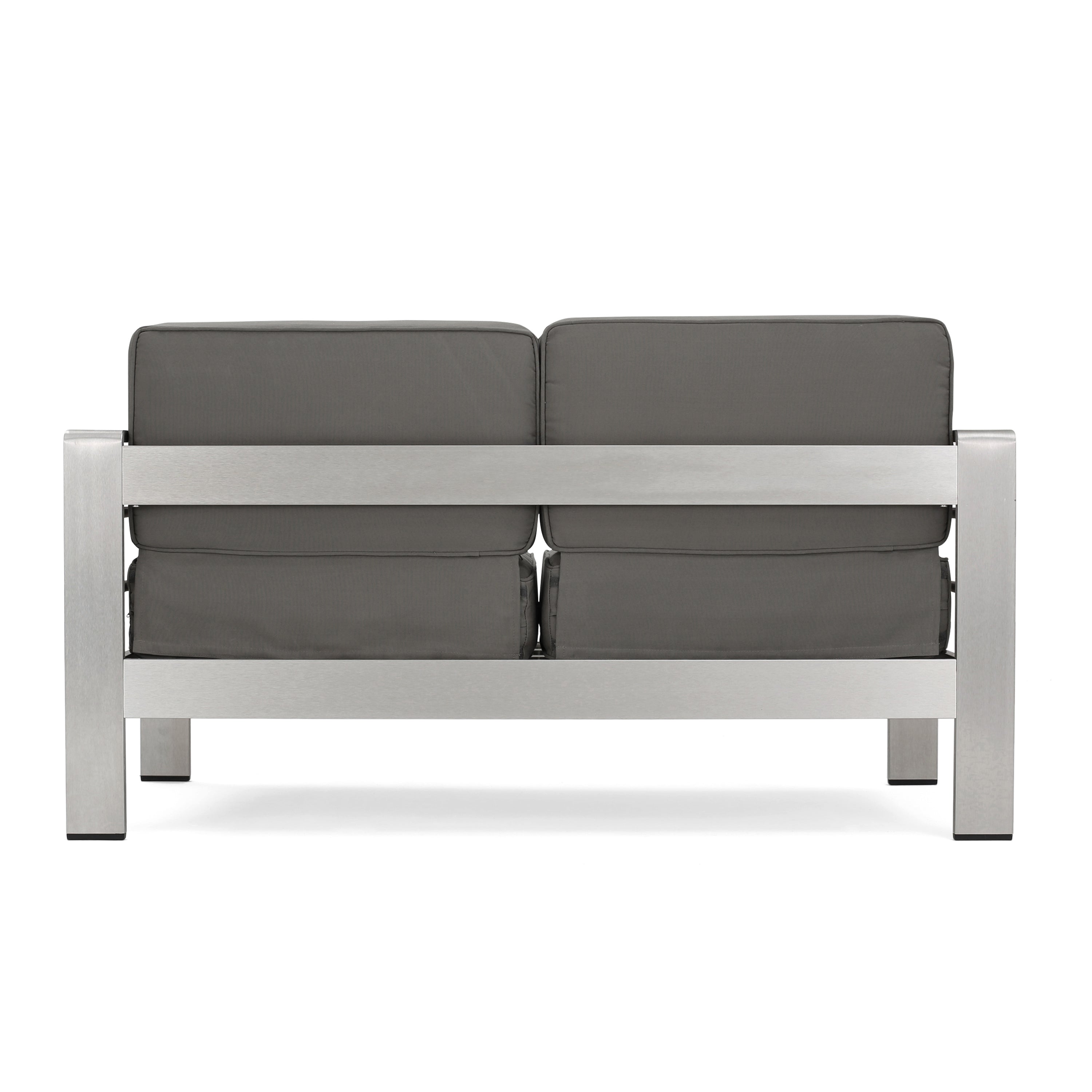 Loveseat Outdoor Loveseat Cushioned Seating - Gray