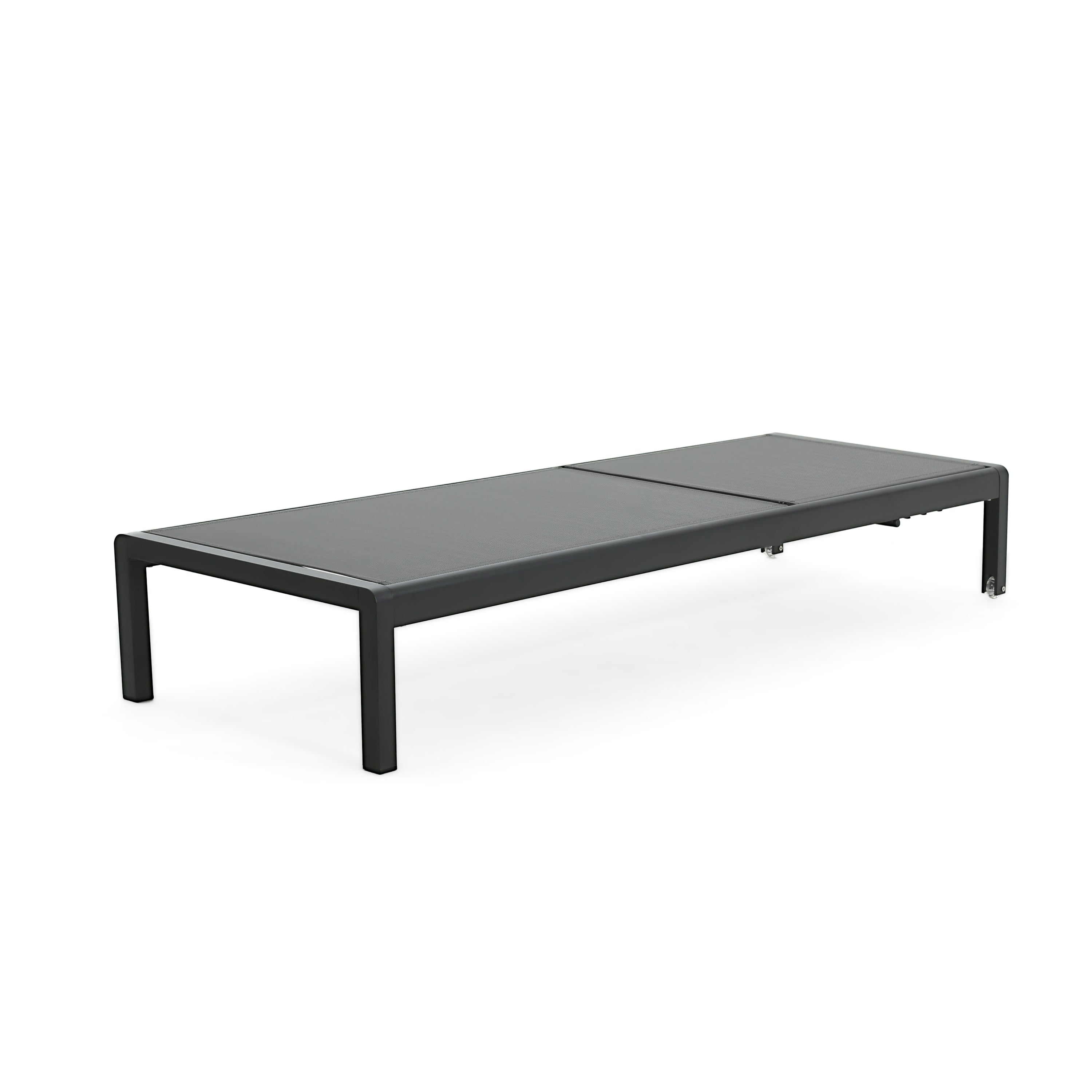 Chaise Outdoor Chaise Lounge Set Adjustable Back - Black