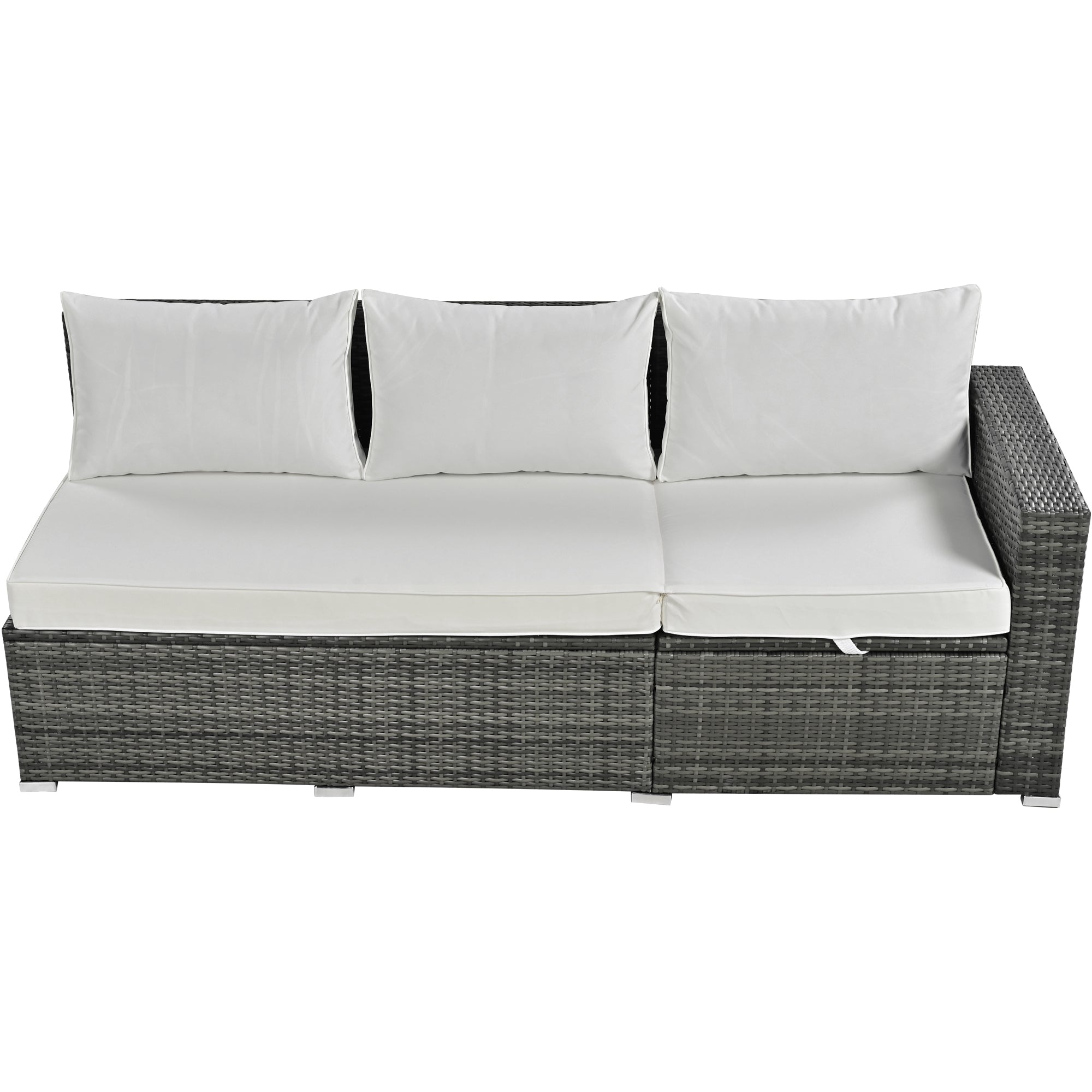 Topmax Outdoor Sectional Set Adjustable Back - Beige