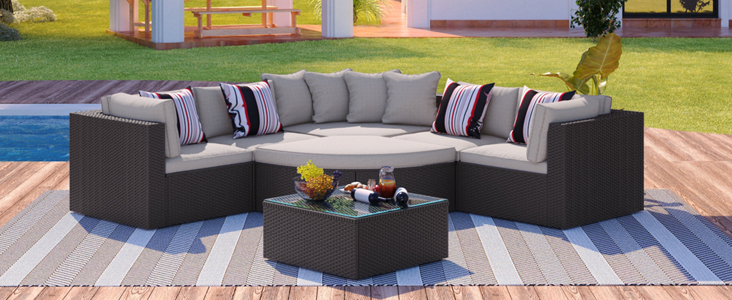 Go Outdoor Chaise Lounge Rattan Frame - Brown