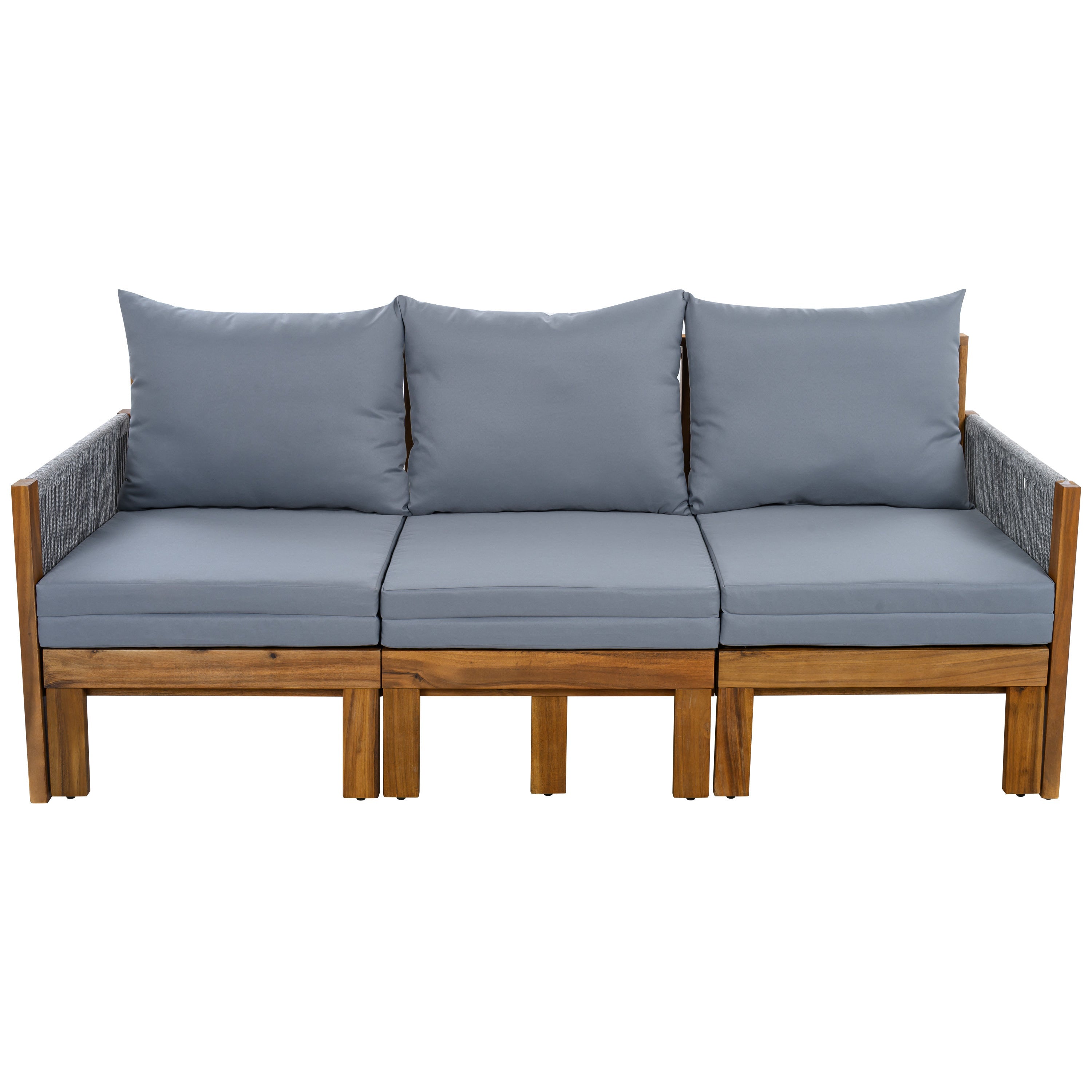 Daybed Outdoor Canopy Daybed Cushioned Seating - Gray