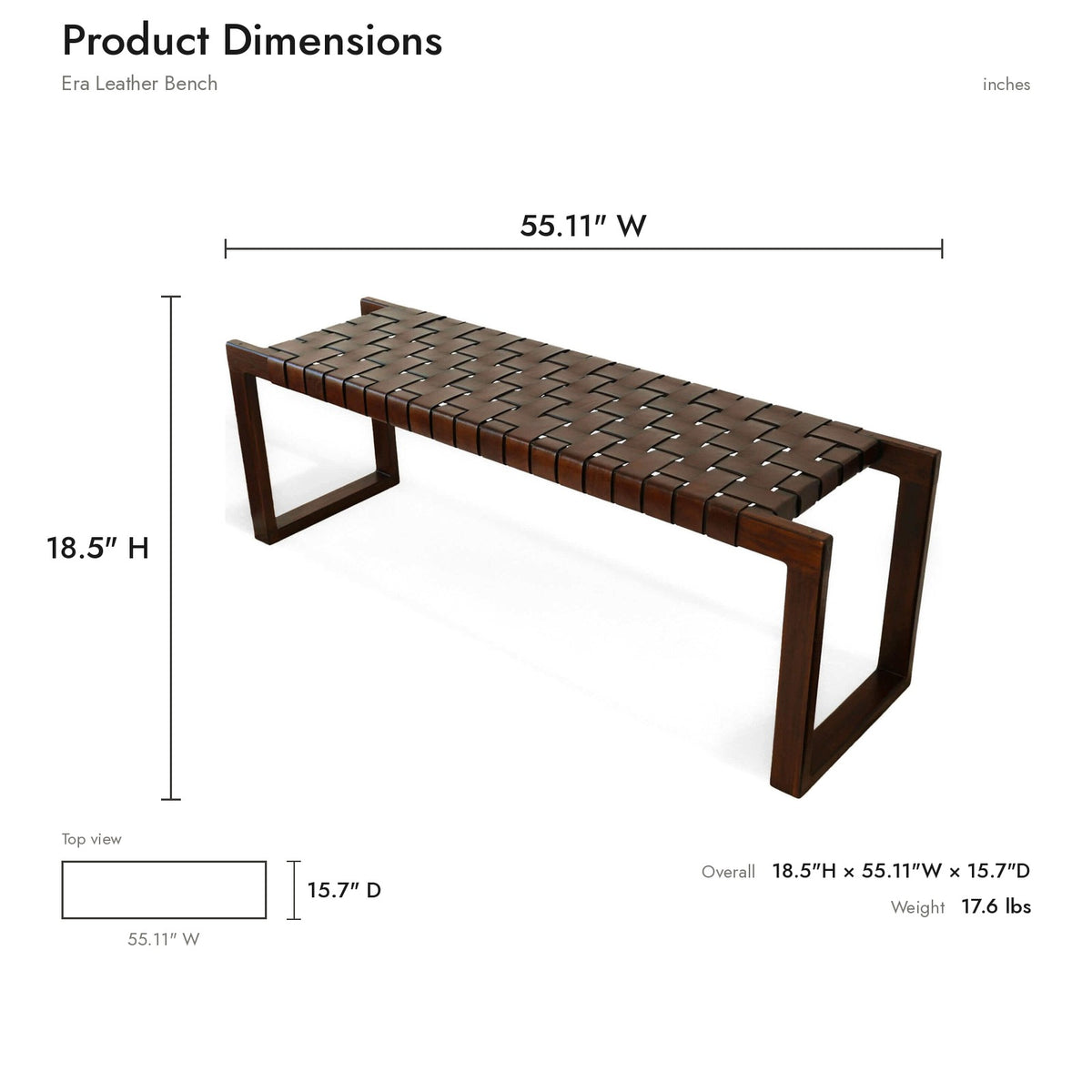 Product dimensions diagram
