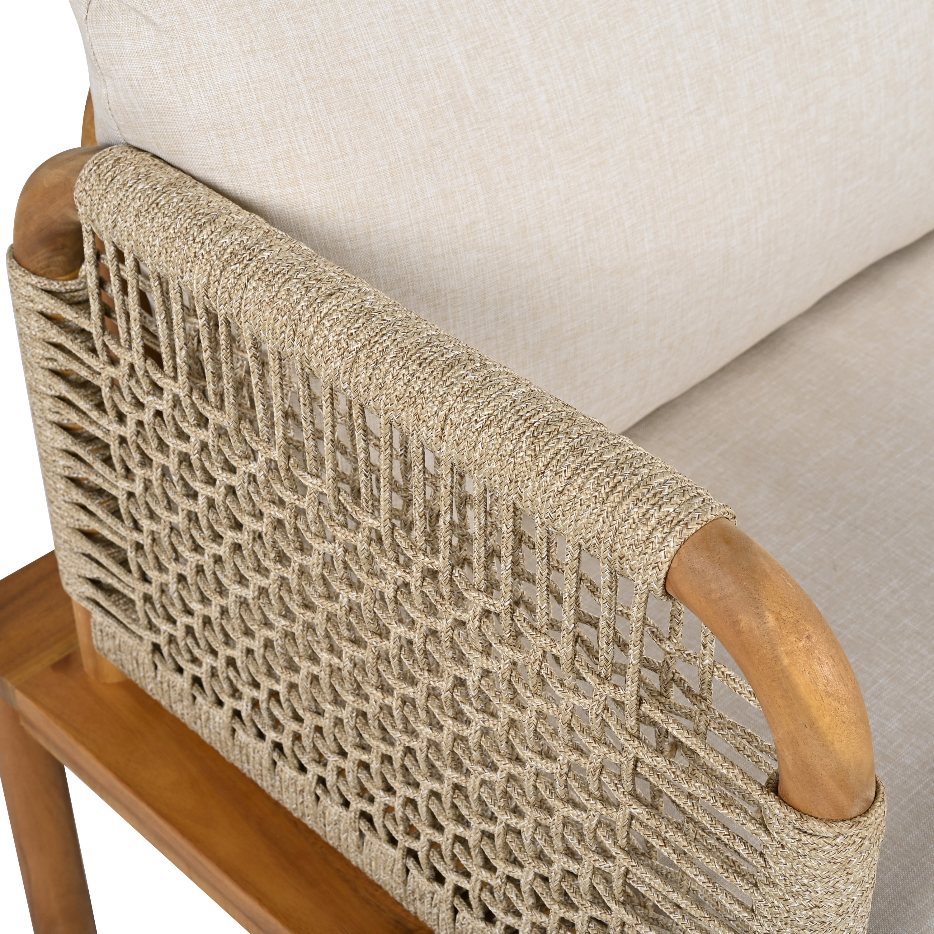 Outdoor Sofa Set Rope Detail