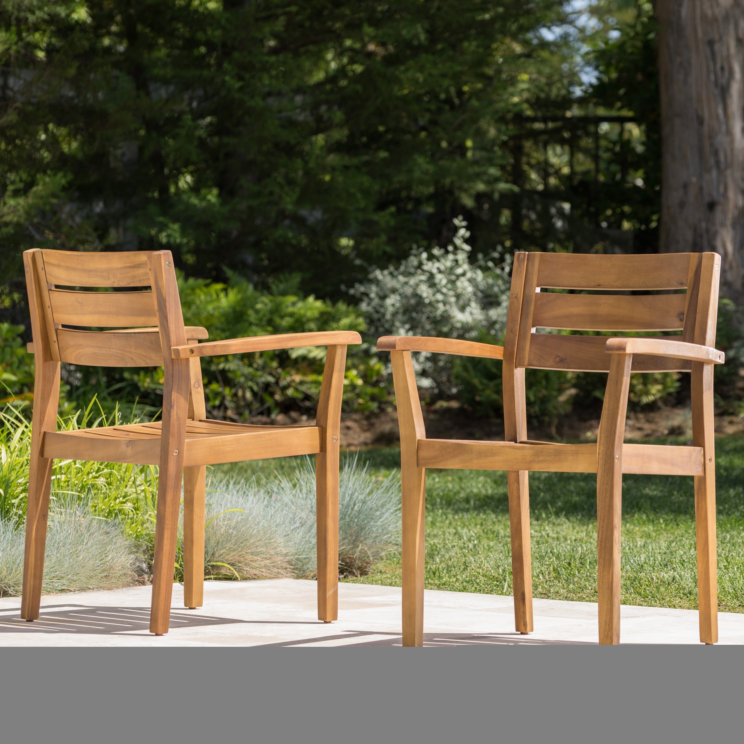 Stamford Outdoor Dining Chair Set Acacia Wood - Teak