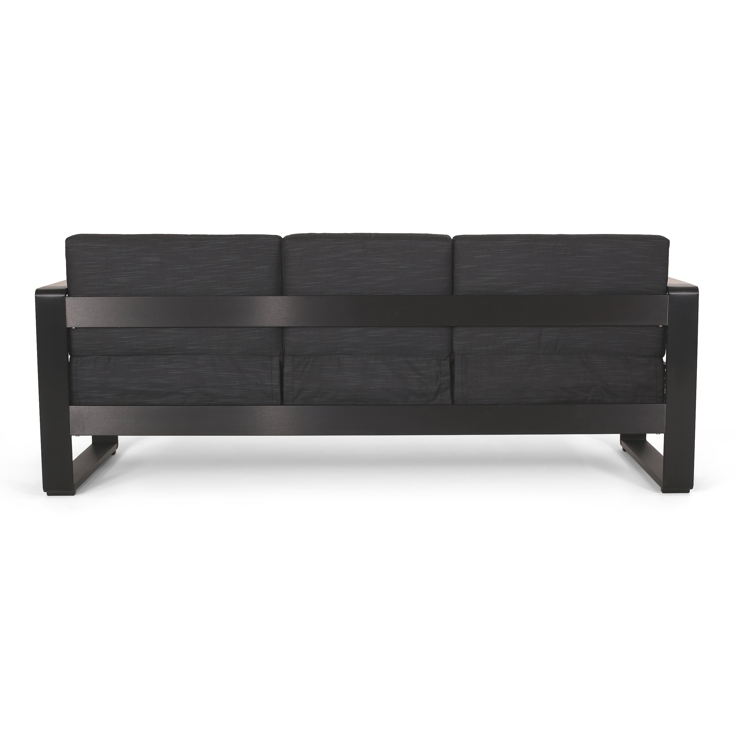 Giovanna Outdoor 3-Seater Sofa Cushioned Seating - Black