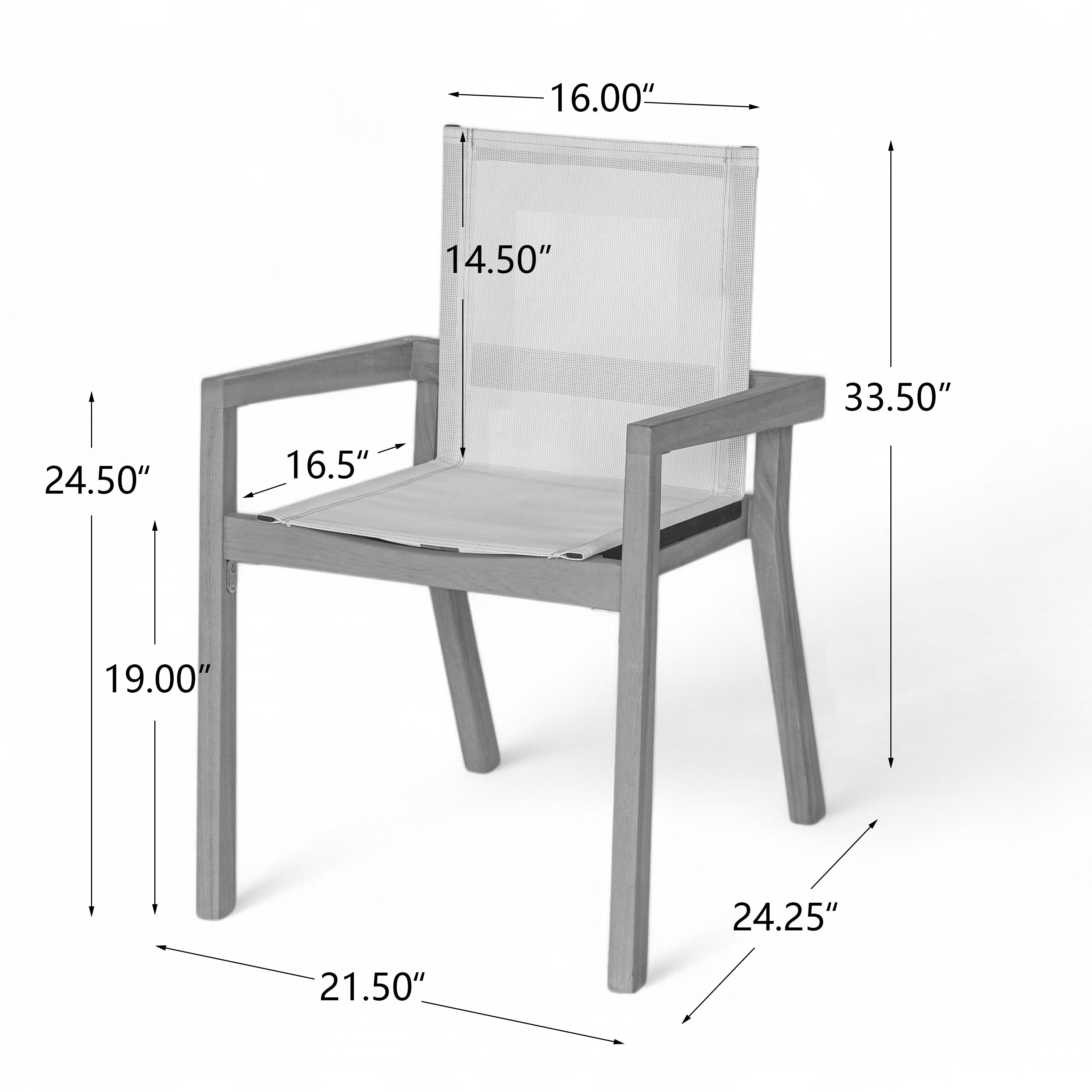 Outdoor Dining Set Acacia Wood - Beige
