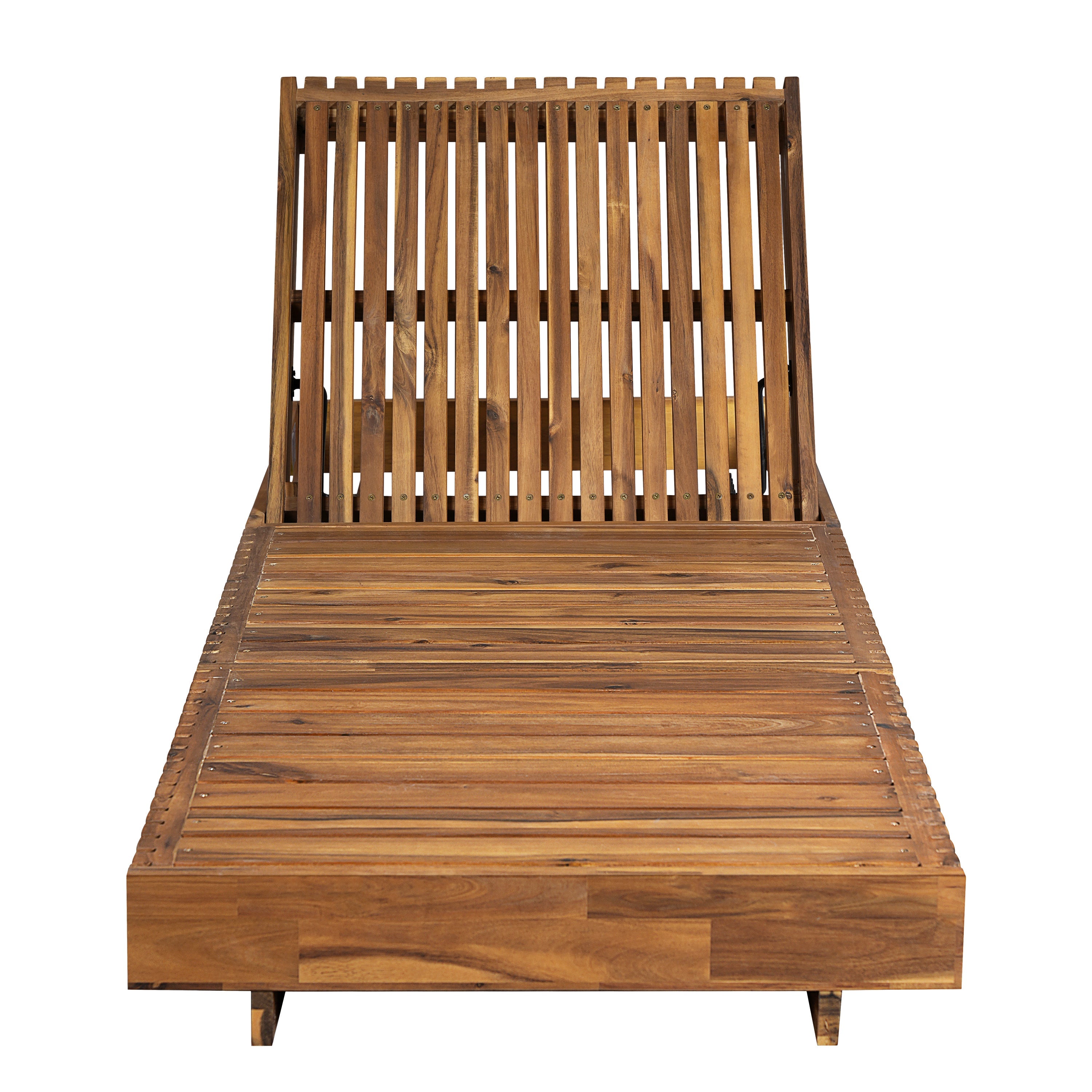 Chaise Outdoor Chaise Lounge Adjustable Back - Teak