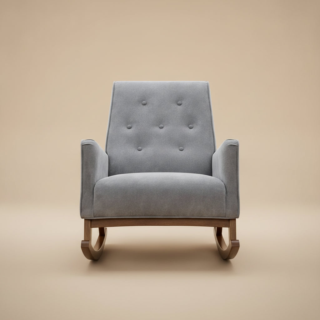 Windsor Grey Microfiber Rocking Chair | Nursery Ready