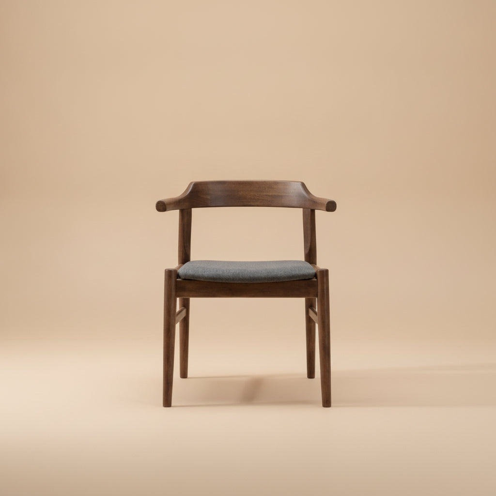 Zola Dining Chair Grey Fabric - Set of 2