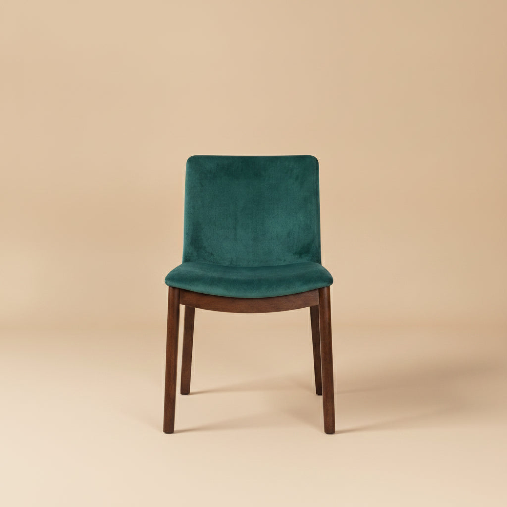 Virginia Dining Chair Green Velvet - Set of 2