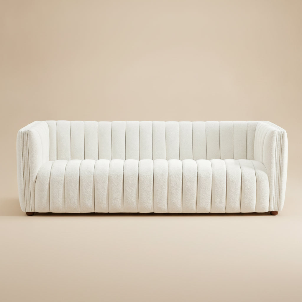 Rosslyn White Boucle Sofa