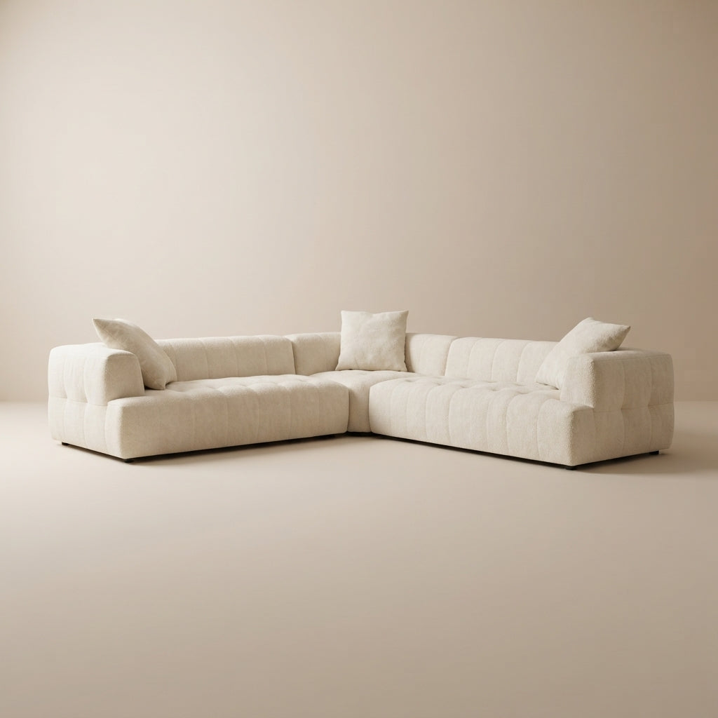Wade Ivory Boucle Corner Sofa