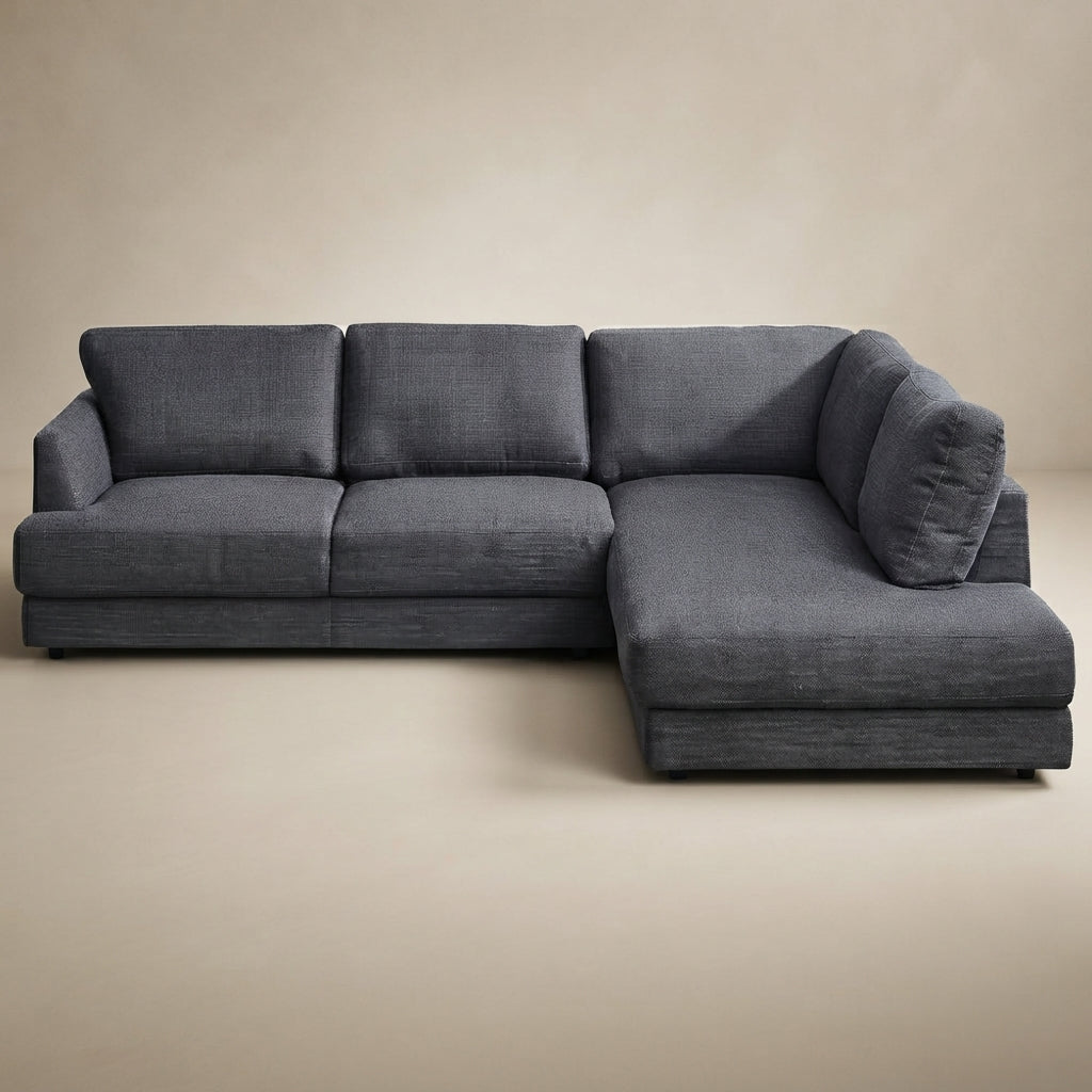 Glendale Grey Fabric L-Shaped Right Sectional Sofa