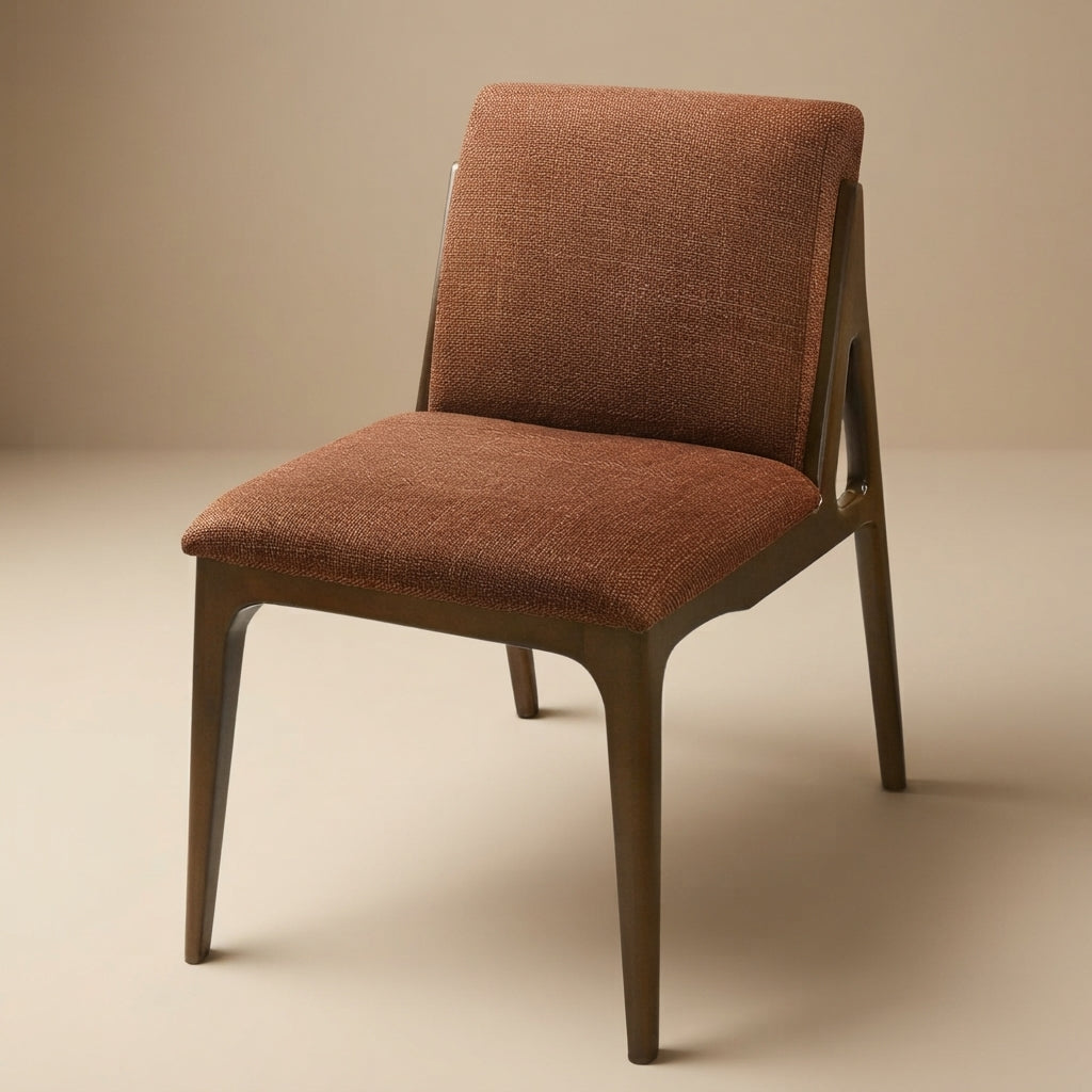 Griffin Orange Fabric Dining Chair Set of 2