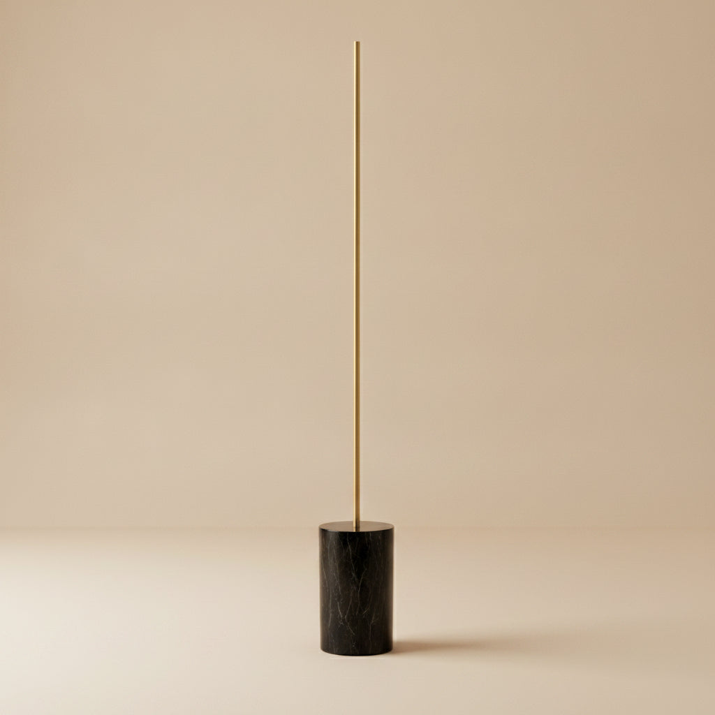 Prism Brassed Gold LED Floor Lamp