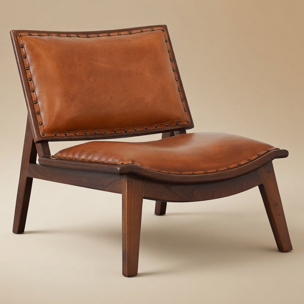 Tator Lounge Chair - Tan Leather