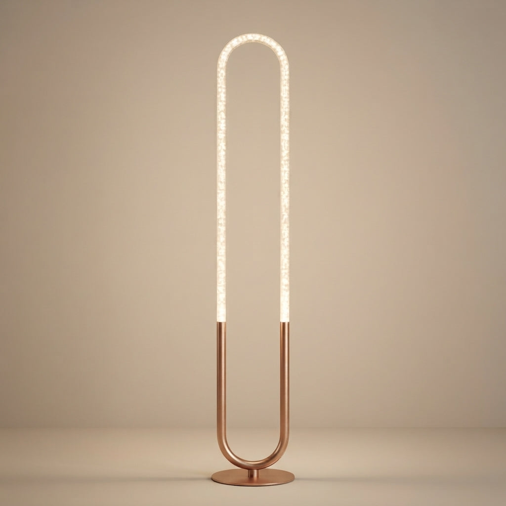 Lucent Floor Lamp - Coarse Gold - Clear