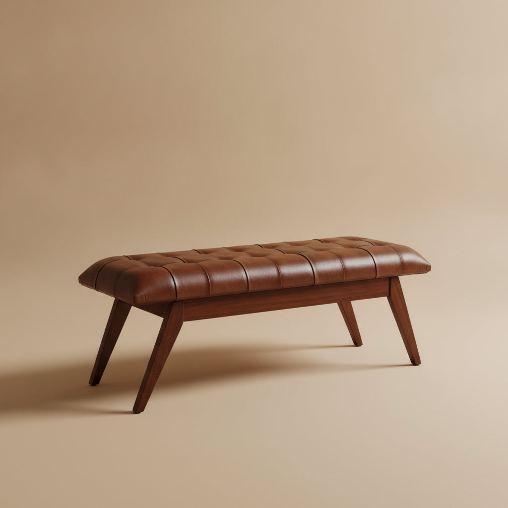 Niles Leather Bench