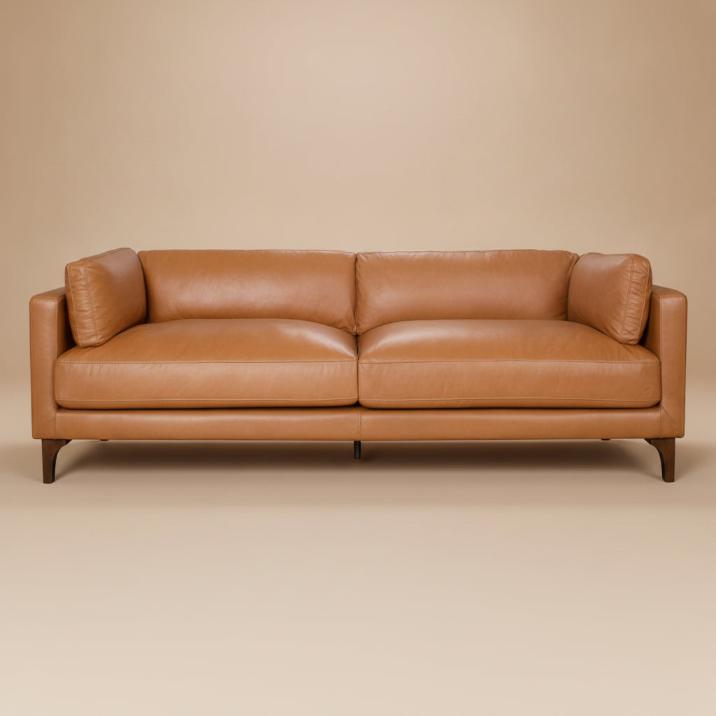Georgia Tan Leather Sofa