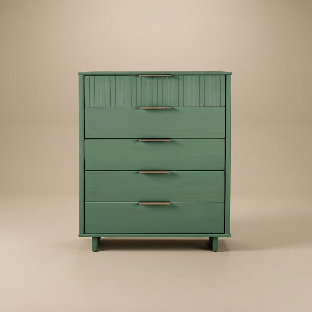 Granville Tall Narrow Sage Green Dresser
