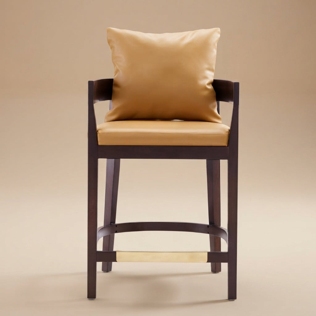 Ritz Camel Vegan Leather Counter Stool