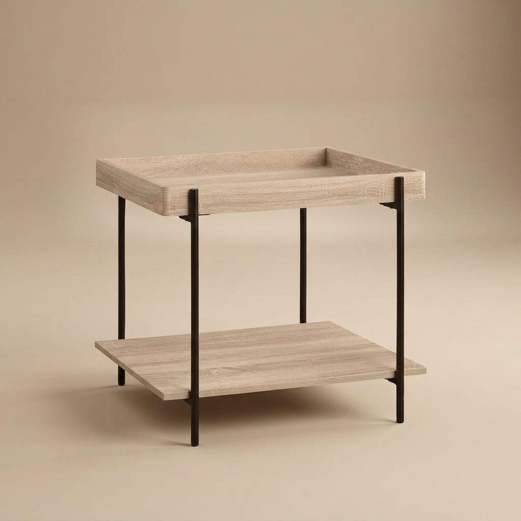 Fallon Square Engineered Wood End Table Light Brown