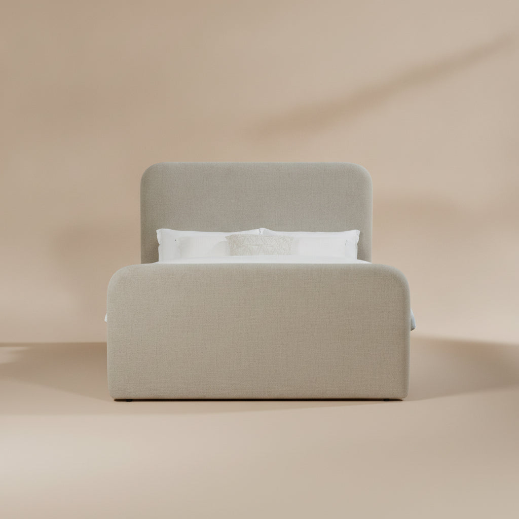 Wren Upholstered Queen Panel Bed Grey