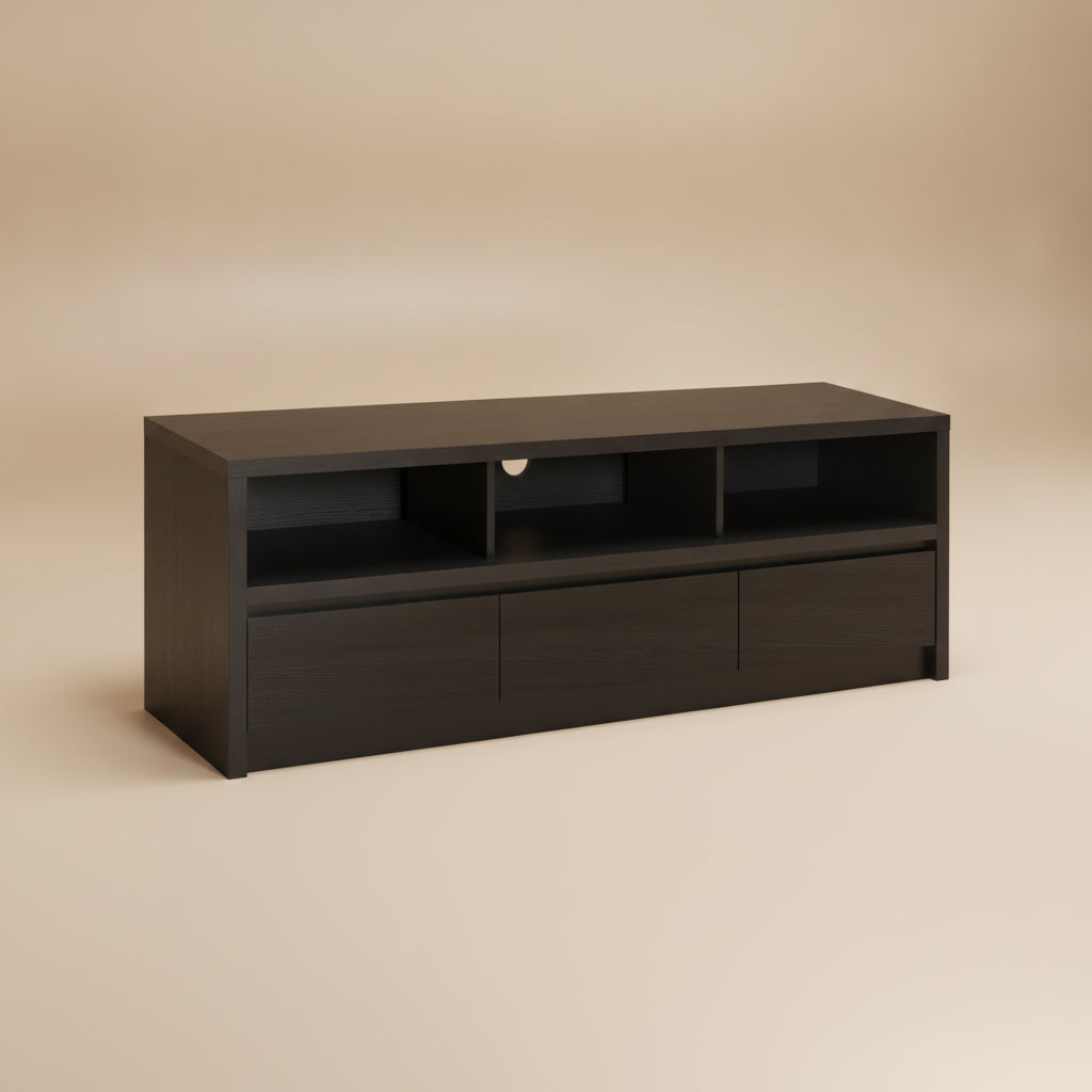 Rutland 3-drawer TV Stand Media Console Black