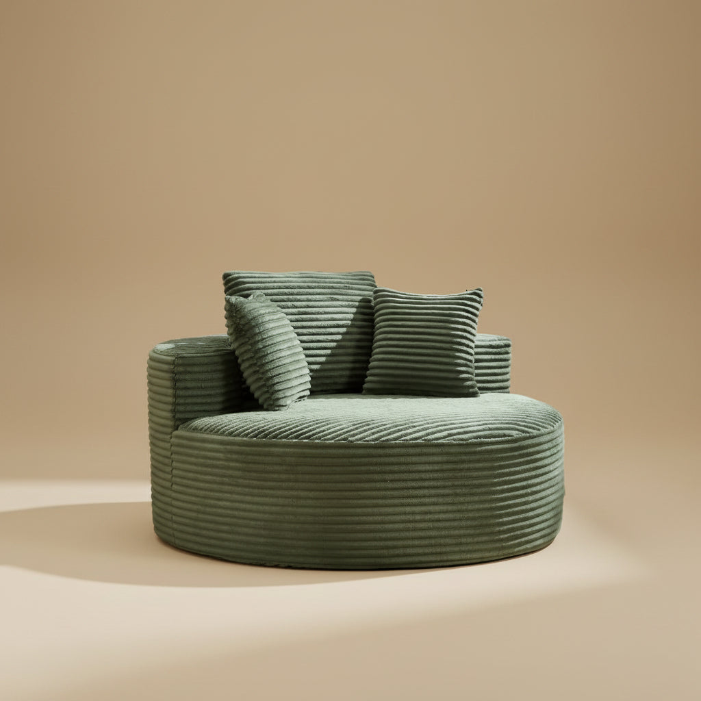 Walkers Round Velvet Sofa Bed with Memory Foam