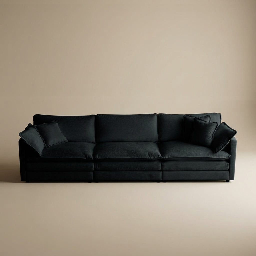 Liberty Mid-Century Modern Chenille Couch 3-Seater Sofa
