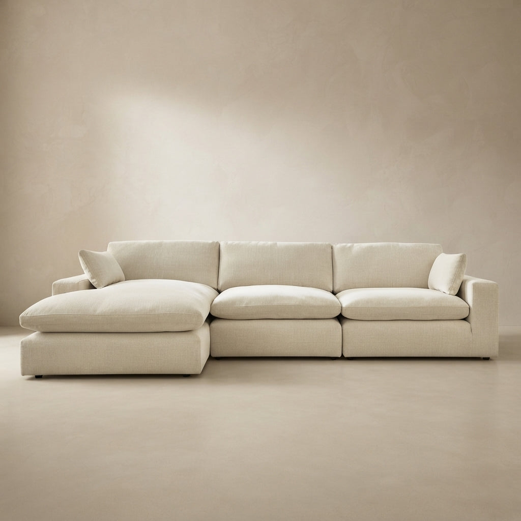Elyza 3-Piece Fabric Sectional Sofa with Chaise