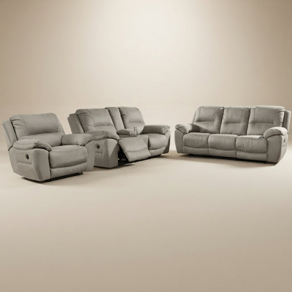 Next-Gen Gaucho Sofa Loveseat and Recliner - Gray
