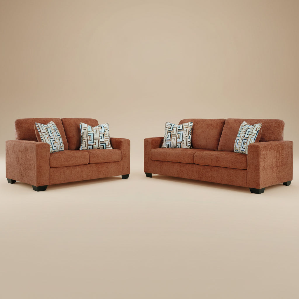 Aviemore Sofa and Loveseat - Orange