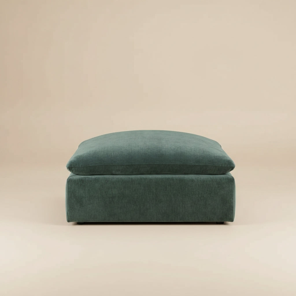 Carriage View Oversized Accent Ottoman - Green