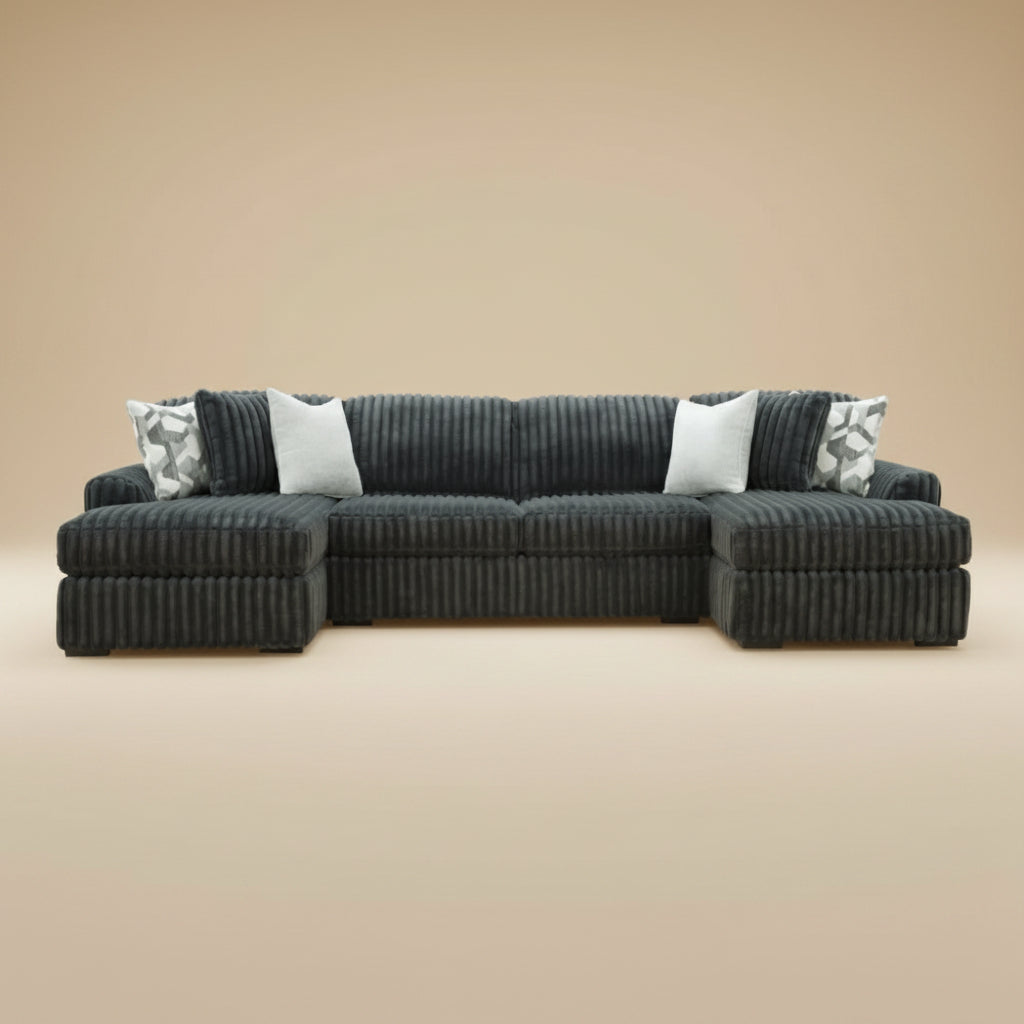 Midnight-Madness 3-Piece Double Chaise Sectional
