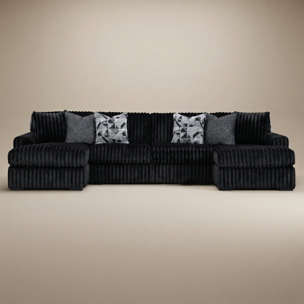 Midnight-Madness 3-Piece Sectional with Chaise