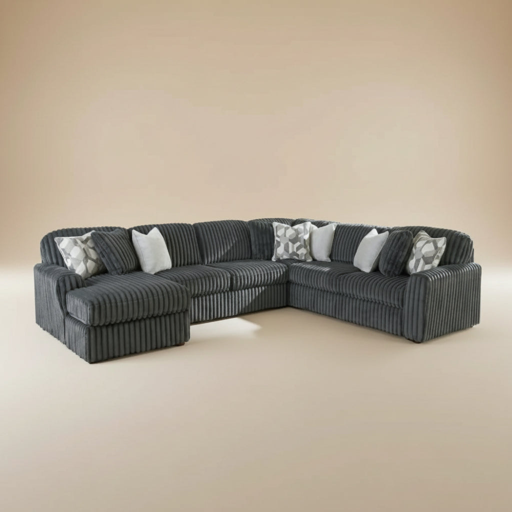 Midnight-Madness 4-Piece Sectional with Chaise