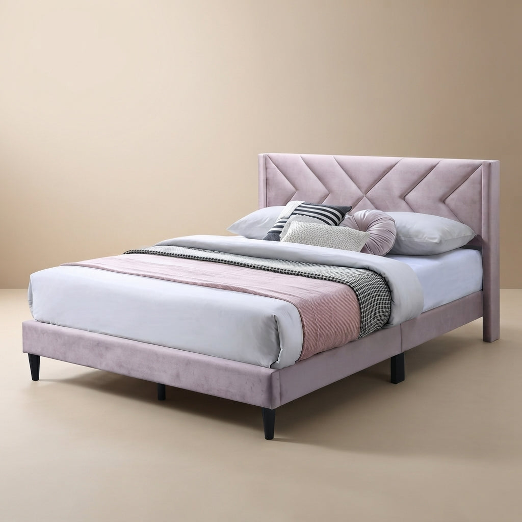 Cherry Pink Queen Bed