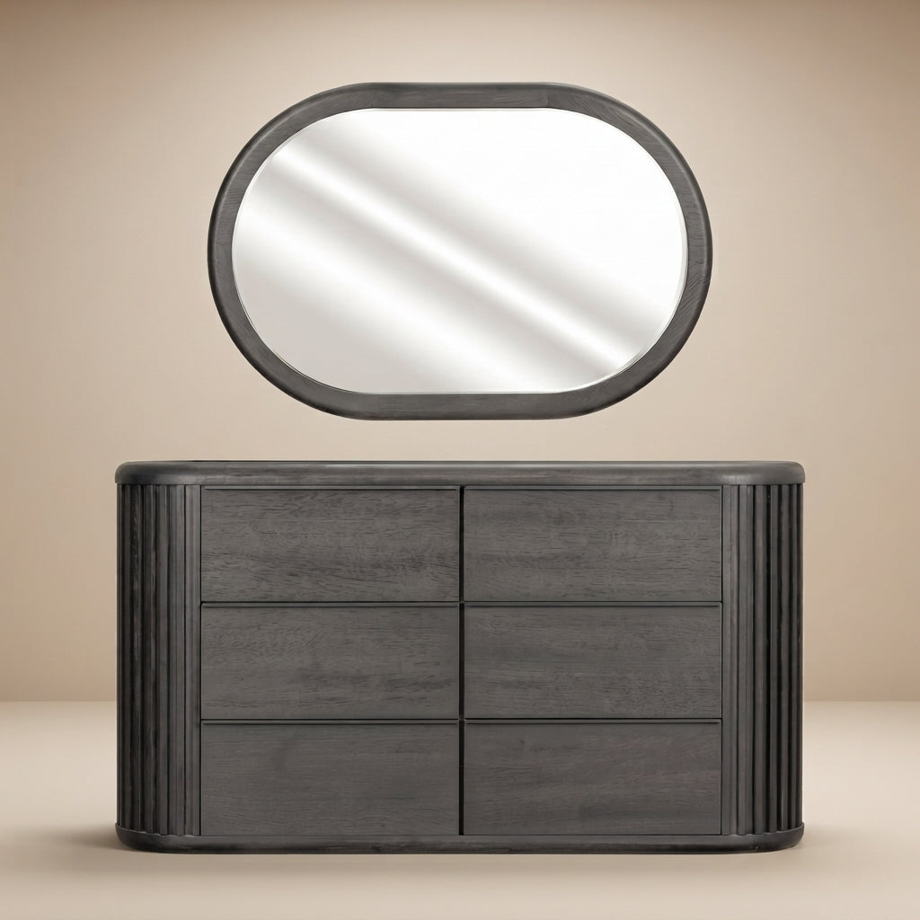 Hildesheim Modern Black Engineered Wood Dresser by Furniture of America