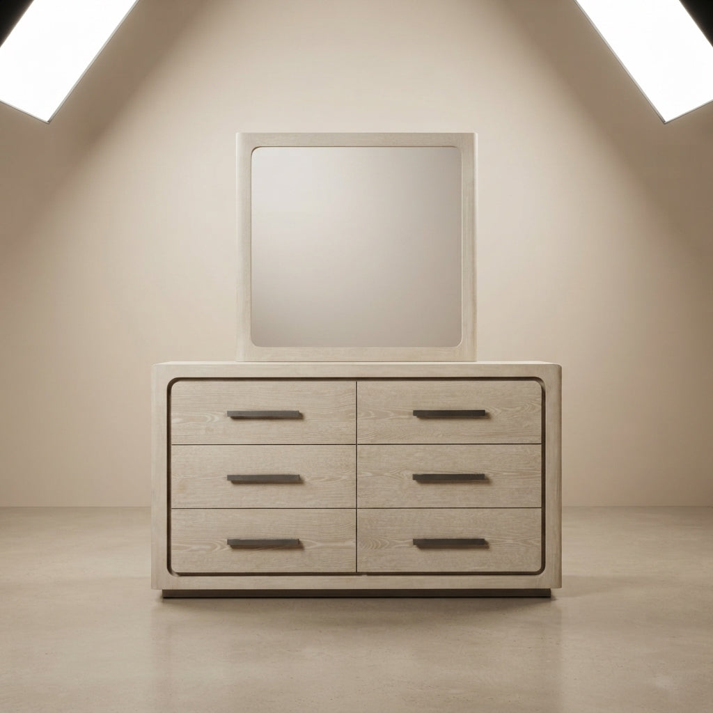 Crowthorne Contemporary White Oak Rubberwood Dresser by Furniture of America