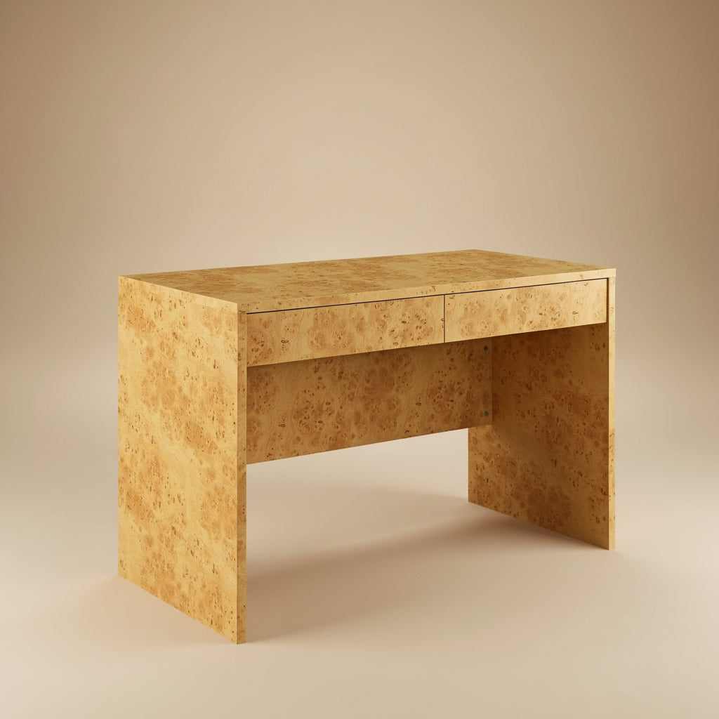 Hudson 2-Drawer Burl Wood Desk by Modway